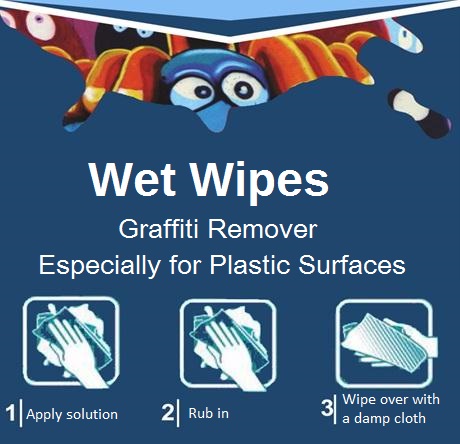 Wet Wipes  Graffiti Remover  Especially for Plastic Surfaces 